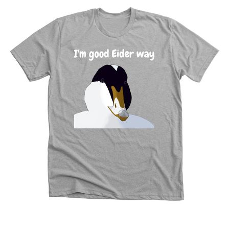 Duck Pun 1 (eider), a Athletic Heather Premium Unisex Tee