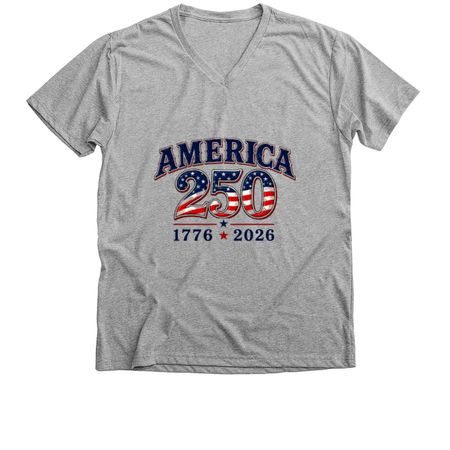 Women's:&nbsp;1776?2026, a Athletic Heather Premium V-Neck Tee