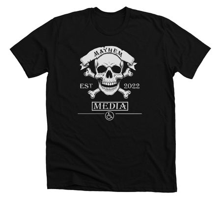 JD's Mayhem Variant, a Solid Black Blend Premium Unisex Tee