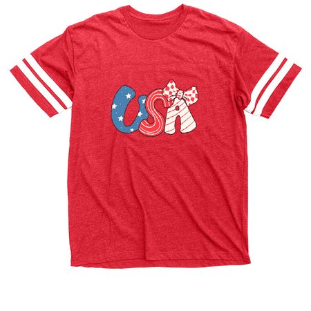 USA, a Vintage Red / White Football Jersey Tee