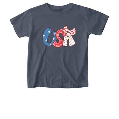 USA, a Denim Comfort Colors Youth Tee