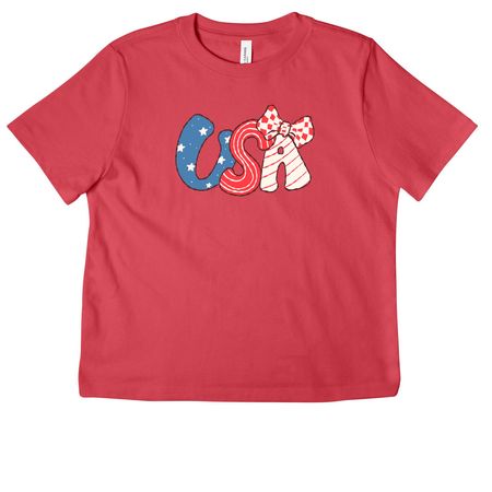USA, a Vintage Red Women's Heavyweight Tee