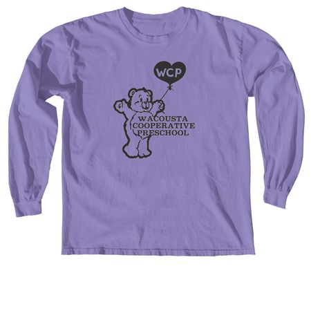 Adult Throwback Wacousta Co-op Tee, a Violet Comfort Colors Long Sleeve Tee