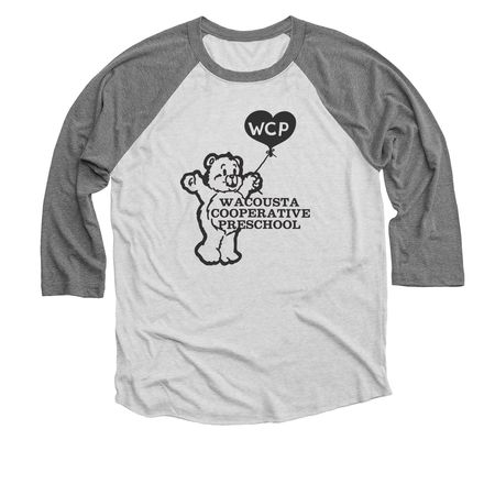 Adult Throwback Wacousta Co-op Tee, a Premium Heather and Heather White 3/4 Sleeve Baseball Tee