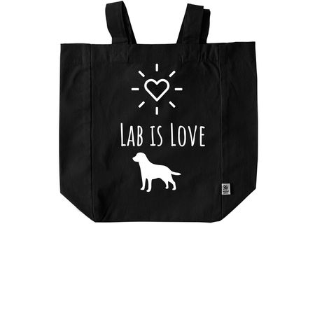 Lab is Love Tote, a Black Recycled Cotton Tote Bag