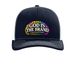 GOD IS THE BRAND.., a Navy/ White Printed Snapback Trucker Cap