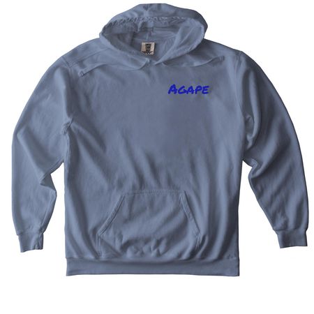 Agape Warehouse, a Blue Jean Comfort Colors Pullover Hoodie