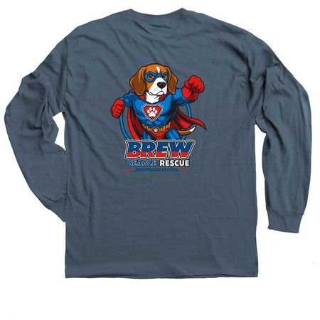 Rescue Ranger Hero Dog - Back Design, a Indigo Classic Long Sleeve Tee