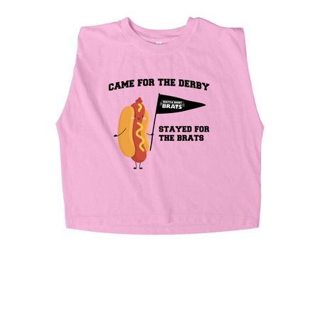 Hot Dog, a Faded Powder Pink Women's Heavyweight Garment Dye Muscle Tee
