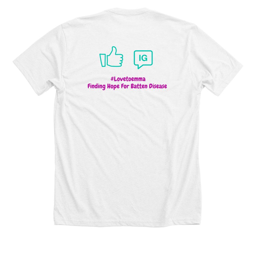 Her Fight is Our Fight, a Solid White Blend Premium Unisex Tee (back-view)