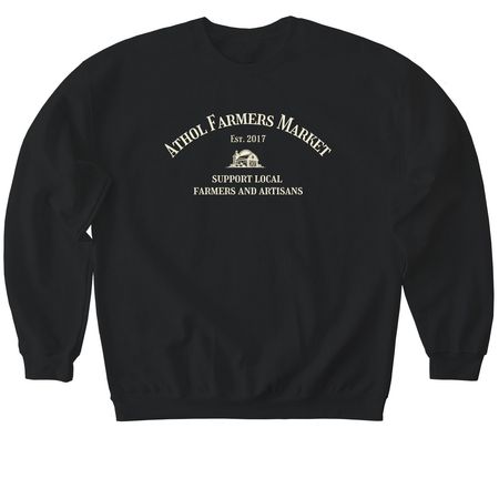 Athol Farmers Market - Dark Colors, a Black Softstyle Crewneck Sweatshirt