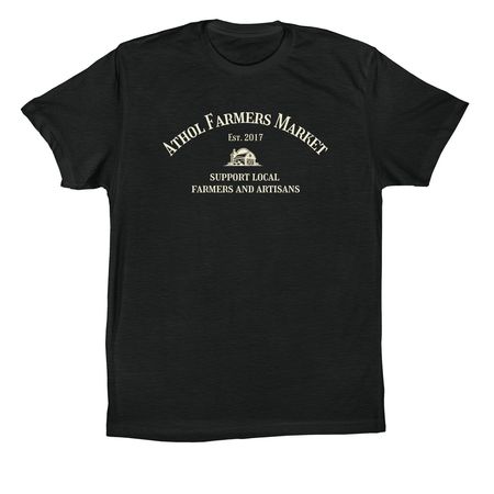 Athol Farmers Market - Dark Colors, a Vintage Black Premium Cotton Tee