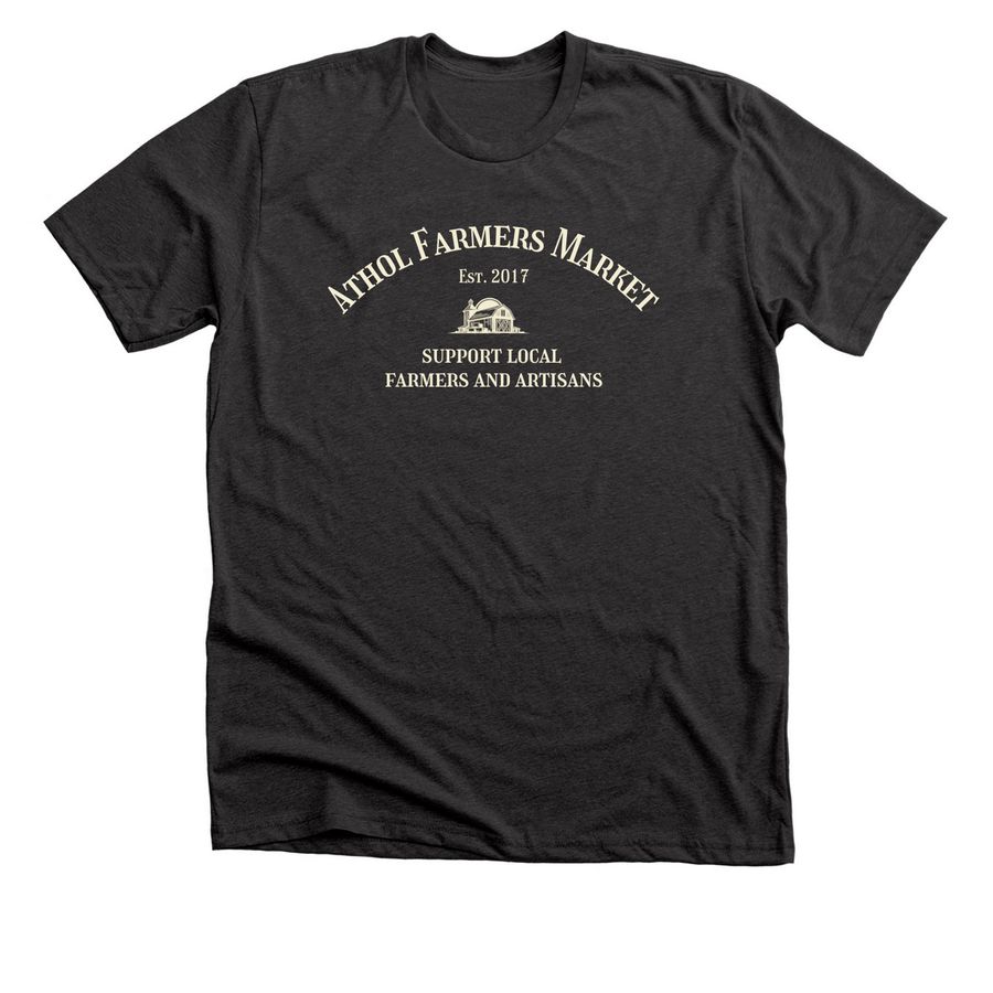 Athol Farmers Market - Dark Colors, a Dark Grey Heather Premium Unisex Tee