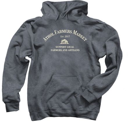 Athol Farmers Market - Dark Colors, a Dark Heather Pullover Hoodie