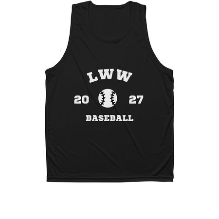 LWW Baseball, a Black Unisex Performance Tank