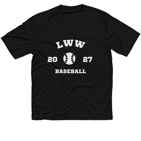 LWW Baseball, a Black Classic Performance Tee