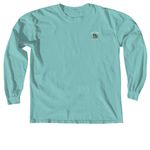Stay Salty. Tshirt Campaign White Logo&nbsp;, a Chalky Mint Comfort Colors Long Sleeve Tee (back-view)