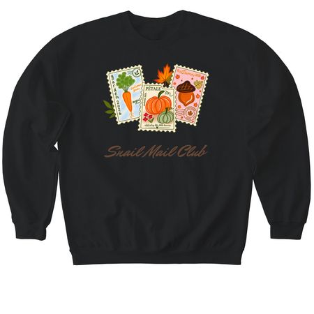 Snail Mail Club Wear, a Black Softstyle Crewneck Sweatshirt