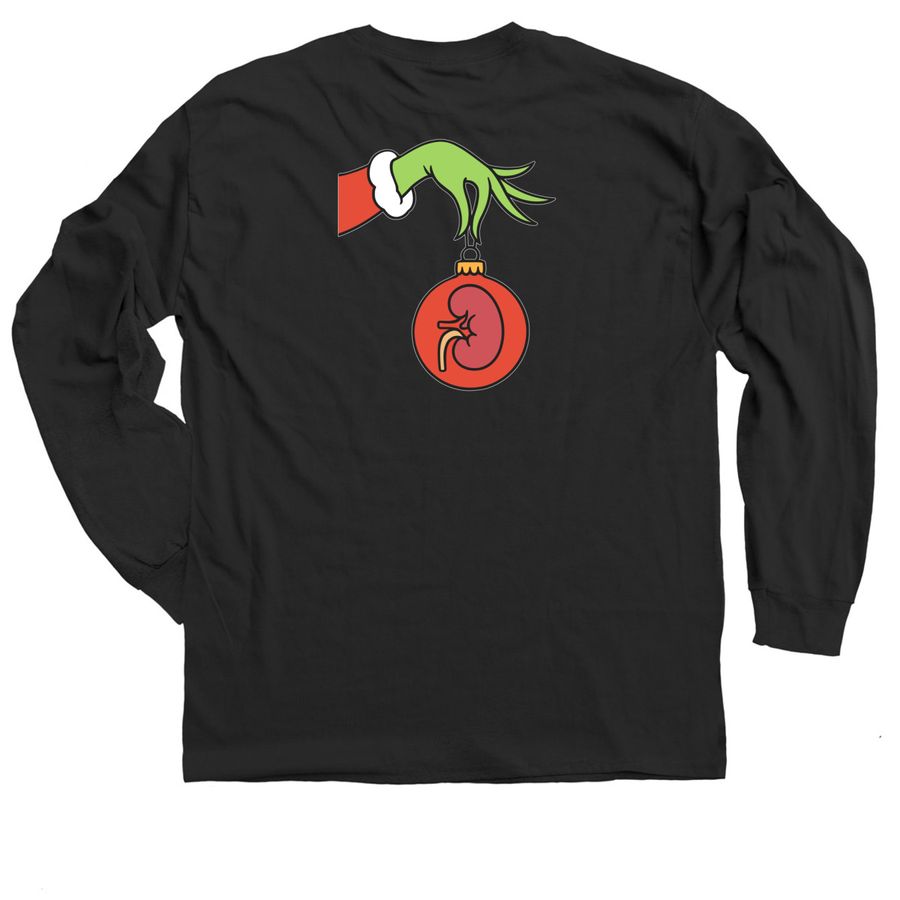 Transplant Grinch, a Black Classic Long Sleeve Tee (back-view)