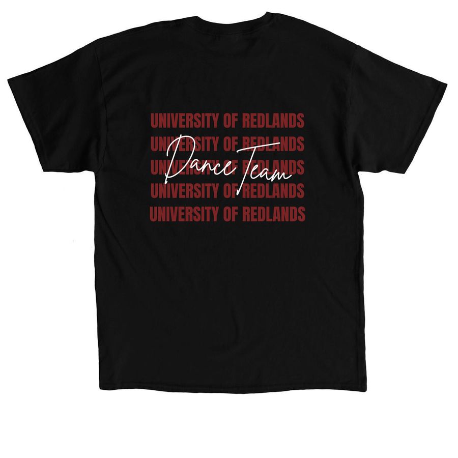 University of Redlands Dance Team, a Black Classic Unisex Tee (back-view)