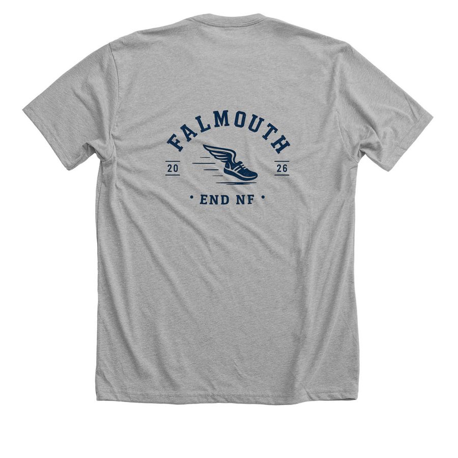 Drop 2 - End NF Falmouth 2026, a Athletic Heather Premium Unisex Tee (back-view)