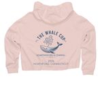 The Whale Cup, a Blush Women?s Lightweight Cropped Hoodie (back-view)