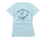 The Whale Cup, a Ice Blue Women's Slim Fit Tee (back-view)