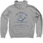 The Whale Cup, a Athletic Heather Zip Up Hoodie (back-view)