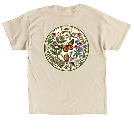 Hippie Homestead LLC, a Sand Classic Unisex Tee (back-view)
