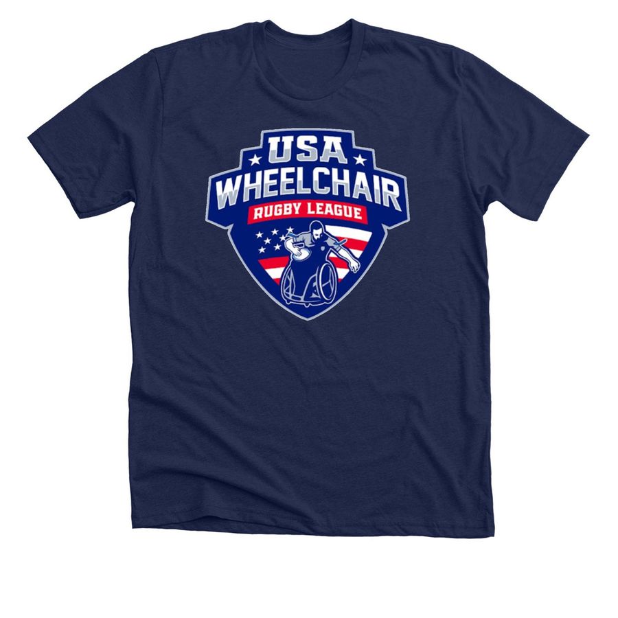 USA WheelHawks, a Solid Navy Blend Premium Unisex Tee