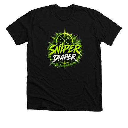 ?? SNIPER DIAPER ? TOXIC ENERGY TEE, a Solid Black Blend Premium Unisex Tee