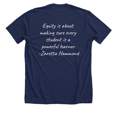 Zaretta Hammond Quote, a Solid Navy Blend Premium Unisex Tee (back-view)