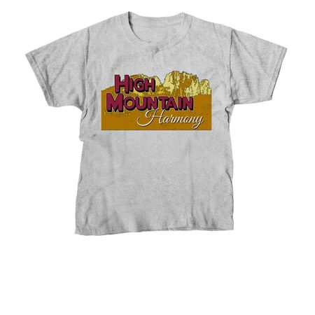High Mountain Harmony Logo, a Sport Grey Youth Unisex Tee