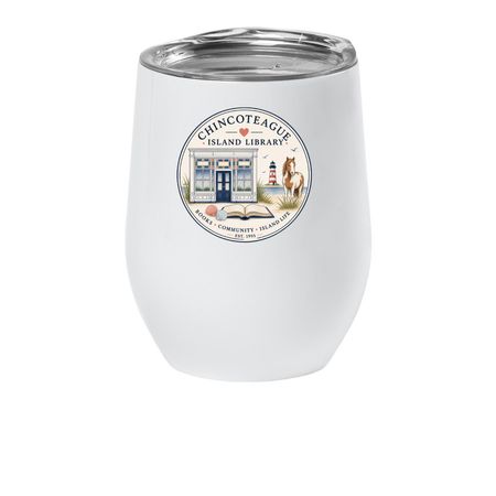Chincoteague Island Library, a White Insulated Wine Cup
