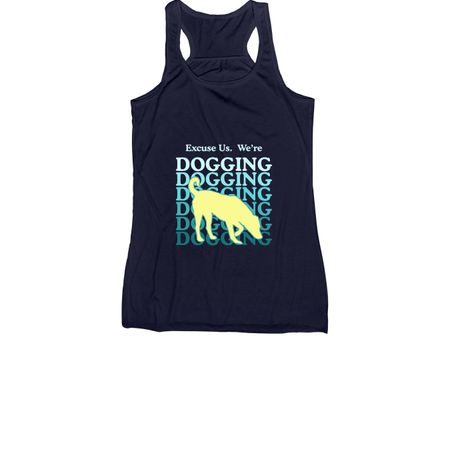 We're Dogging, a Navy Women's Racerback