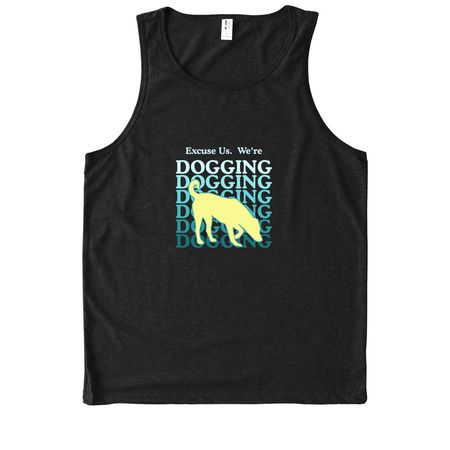 We're Dogging, a Deep Black Allmade Eco Triblend Tank