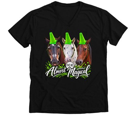 Almost Magic FCR, a Solid Black Blend Premium V-Neck Tee
