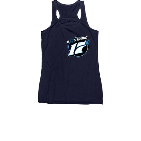 Supporting Justin through his cancer journey, a Navy Women's Racerback