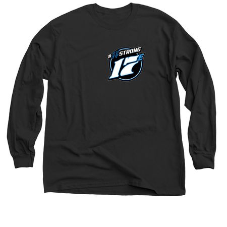 Supporting Justin through his cancer journey, a Black Classic Long Sleeve Tee