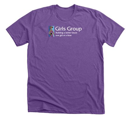 Girls Group Logo Shirt, a Heather Team Purple Premium Unisex Tee