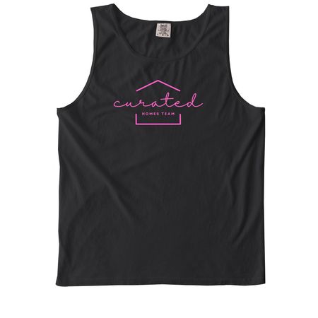 CHT Pink Logos, a Black Comfort Colors Tank Top