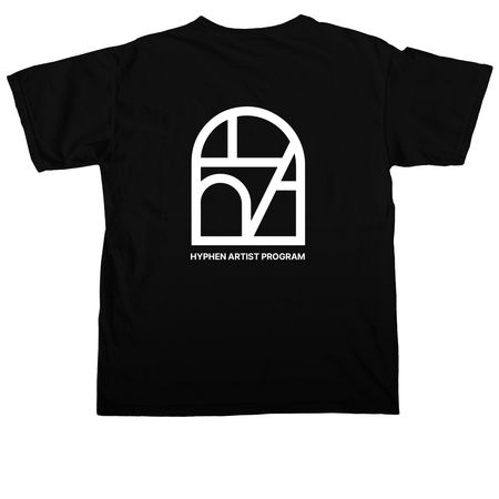 HYPHEN ARTIST PROGRAM, a Black Comfort Colors Unisex Tee (back-view)