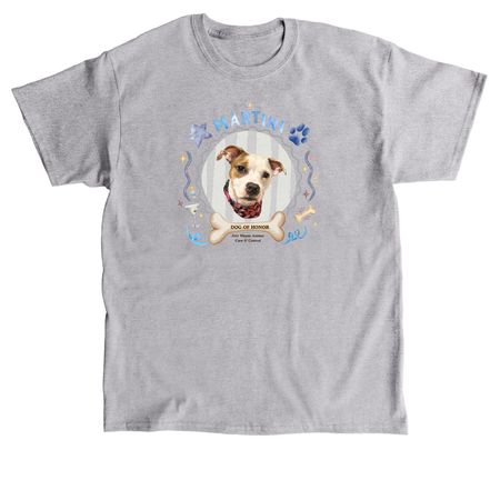 Dog of Honor Martini - Blue Design, a Sport Grey Classic Unisex Tee