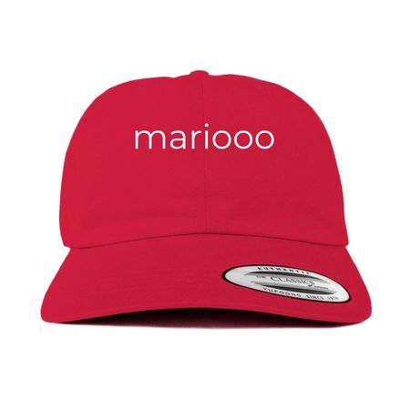 mariooo 2 hat, a Cranberry Printed Classic Baseball Cap