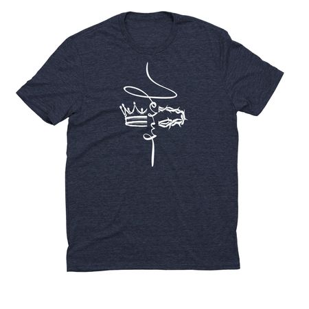 Jesus Cross, a Rebel Blue Allmade Eco Triblend Unisex Tee