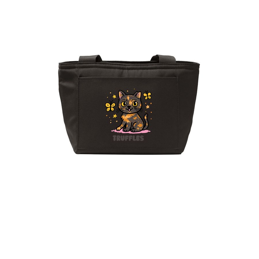 Lunch Totes by @trufflesthetortie, a Deep Black Insulated Lunch Tote