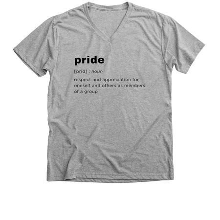 Pride Definition, a Athletic Heather Premium V-Neck Tee