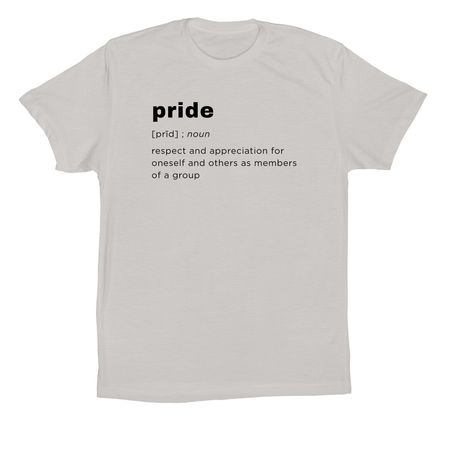 Pride Definition, a Solid Athletic Grey Premium Cotton Tee