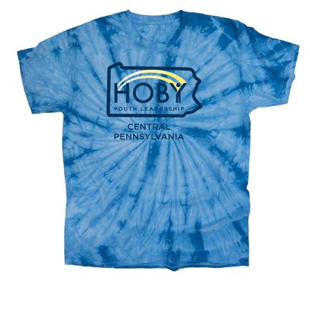 Classic HOBY Logo, a Baby Blue Classic Tie Dye Tee