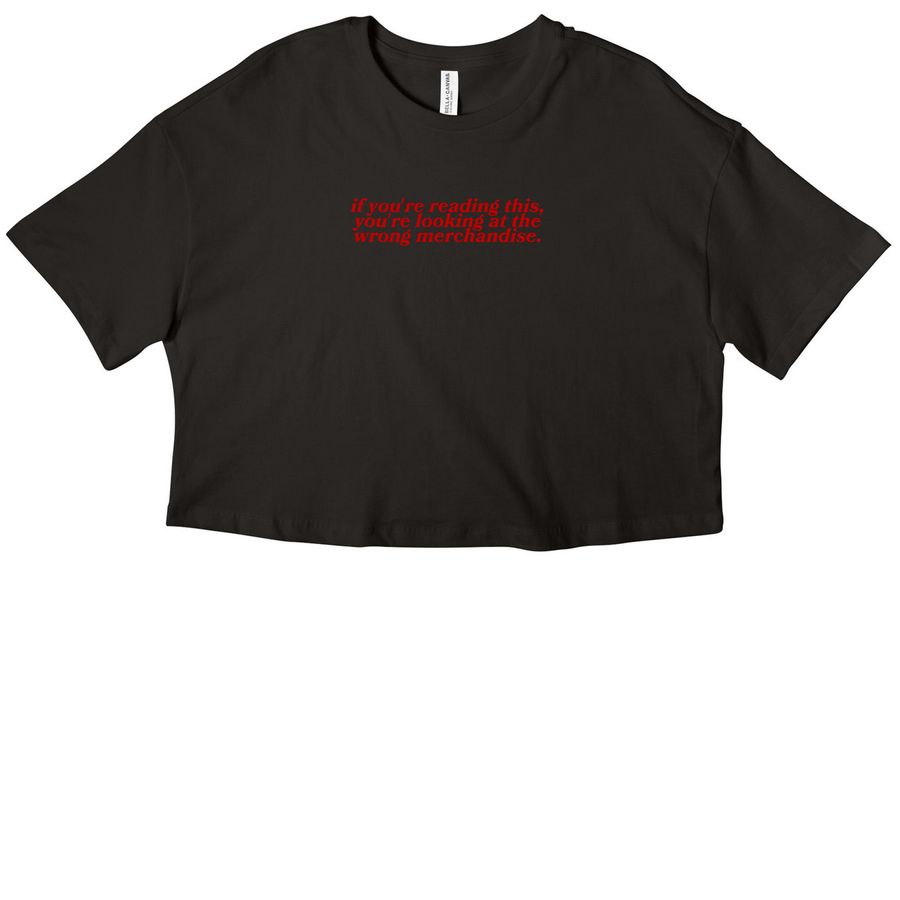 if you're reading this, a Black Women?s Cropped Cotton Tee